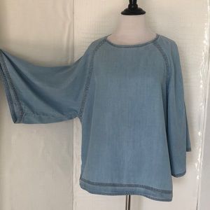 ZARA CHAMBRAY TUNIC.
